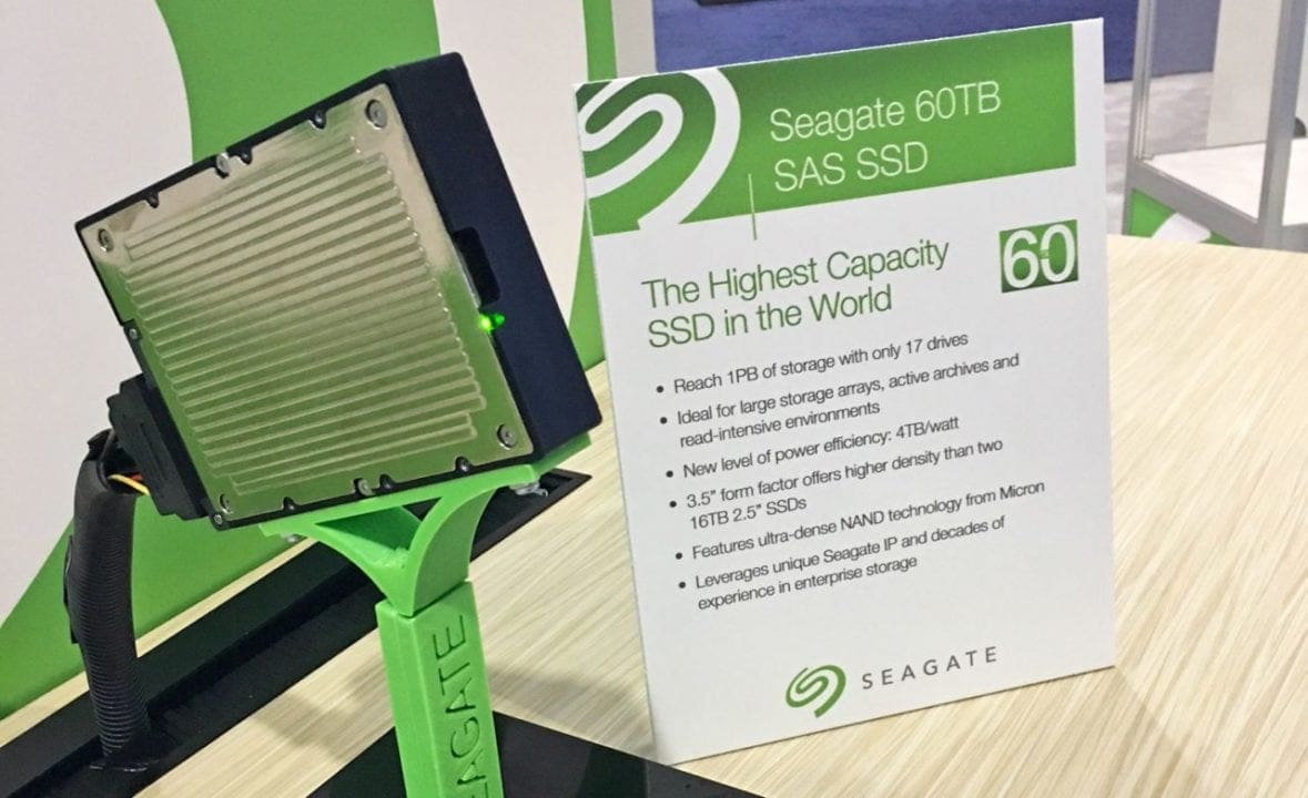 Seagate has unveiled a new 60TB solid state drive, which it says can hold up to 400 million photos.