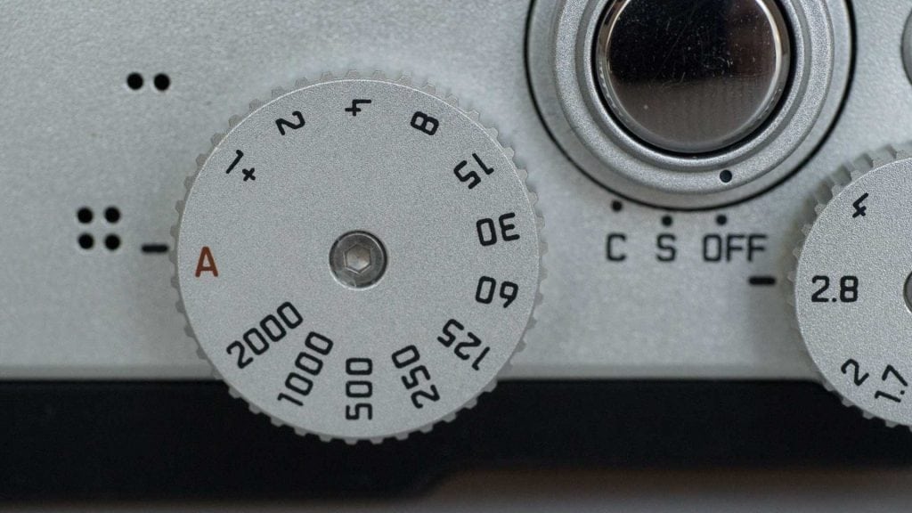 Leica X-U (Typ 113) shutter speed dial