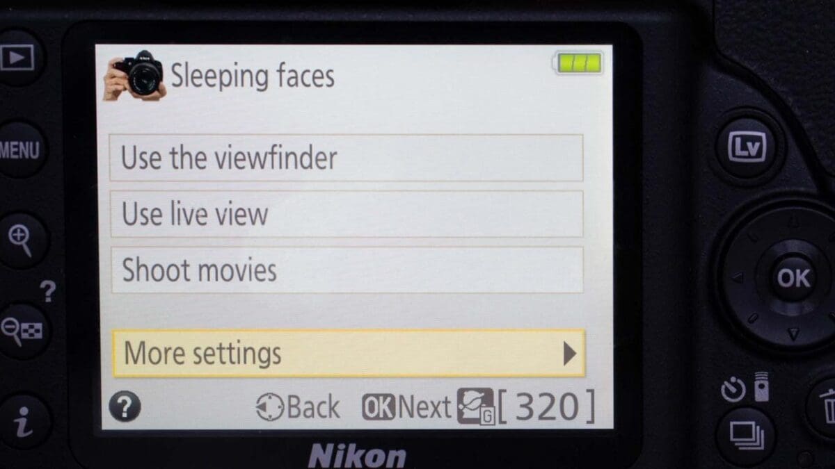Nikon D3400 Guide mode