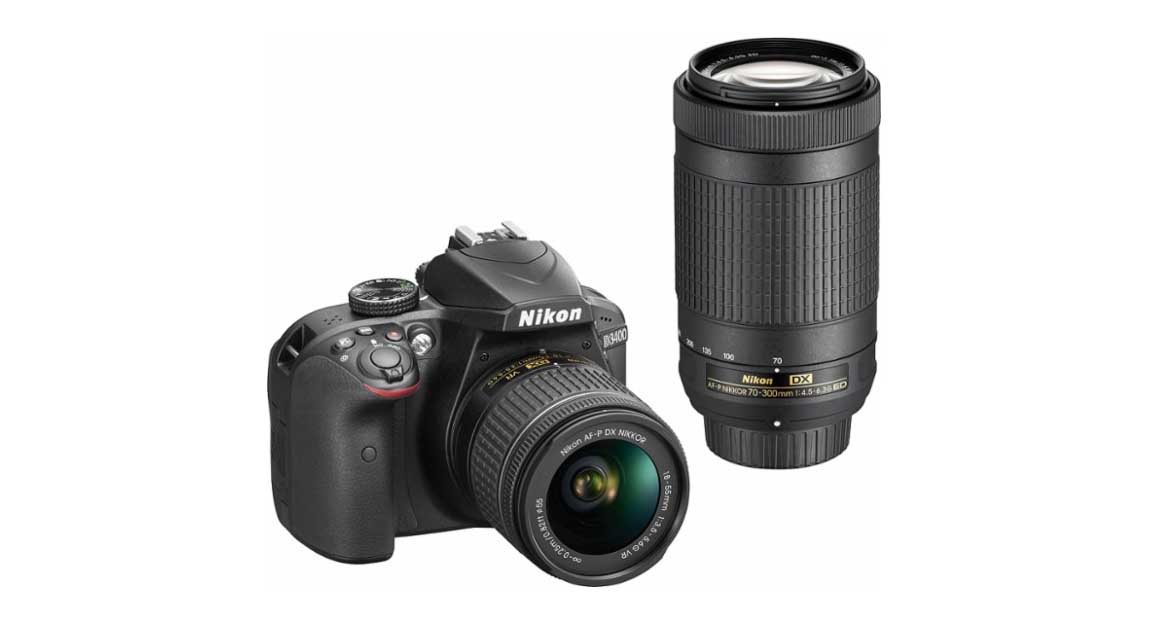 Daily Deal: get this Nikon D3400 + 18-55mm + 70-300mm lens kit for $650