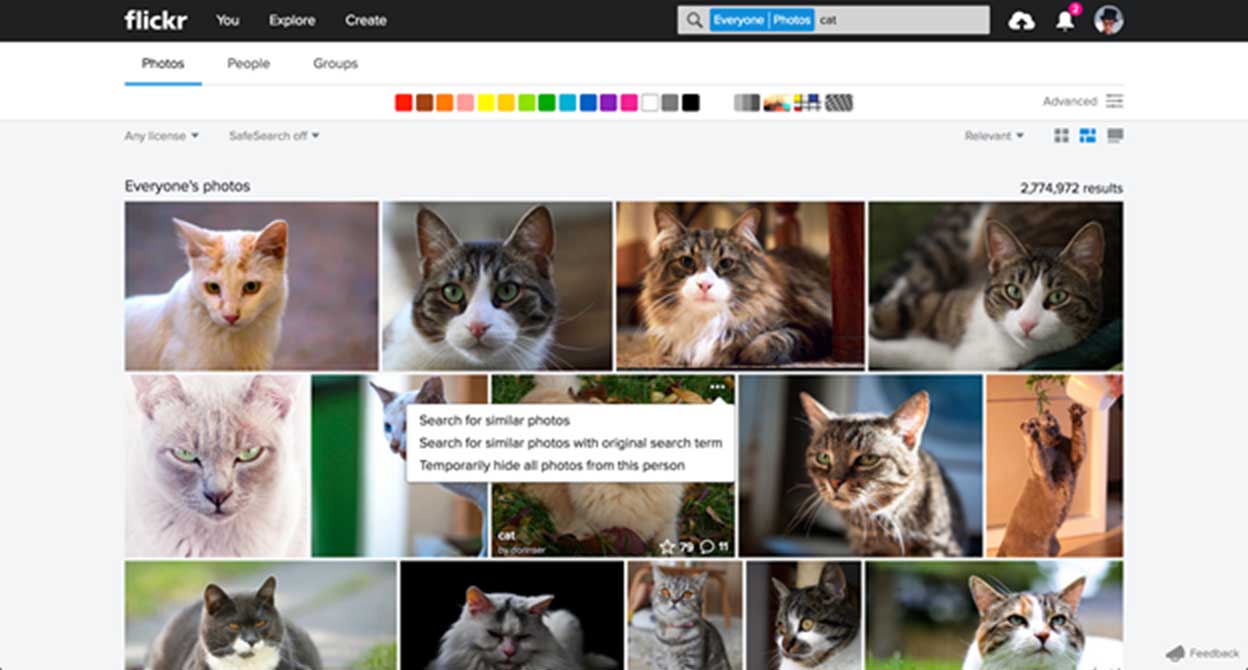 Flickr update lets you search for visually similar photos