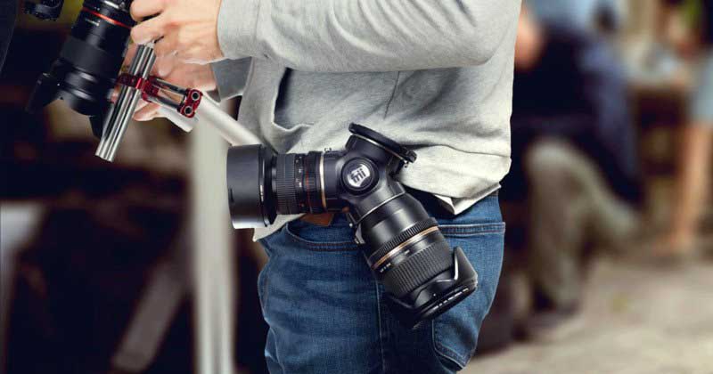TriLens lets you hold three lenses on your belt