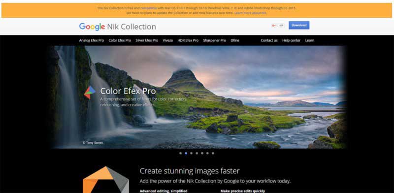 Google to no longer update Nik Collection editing software