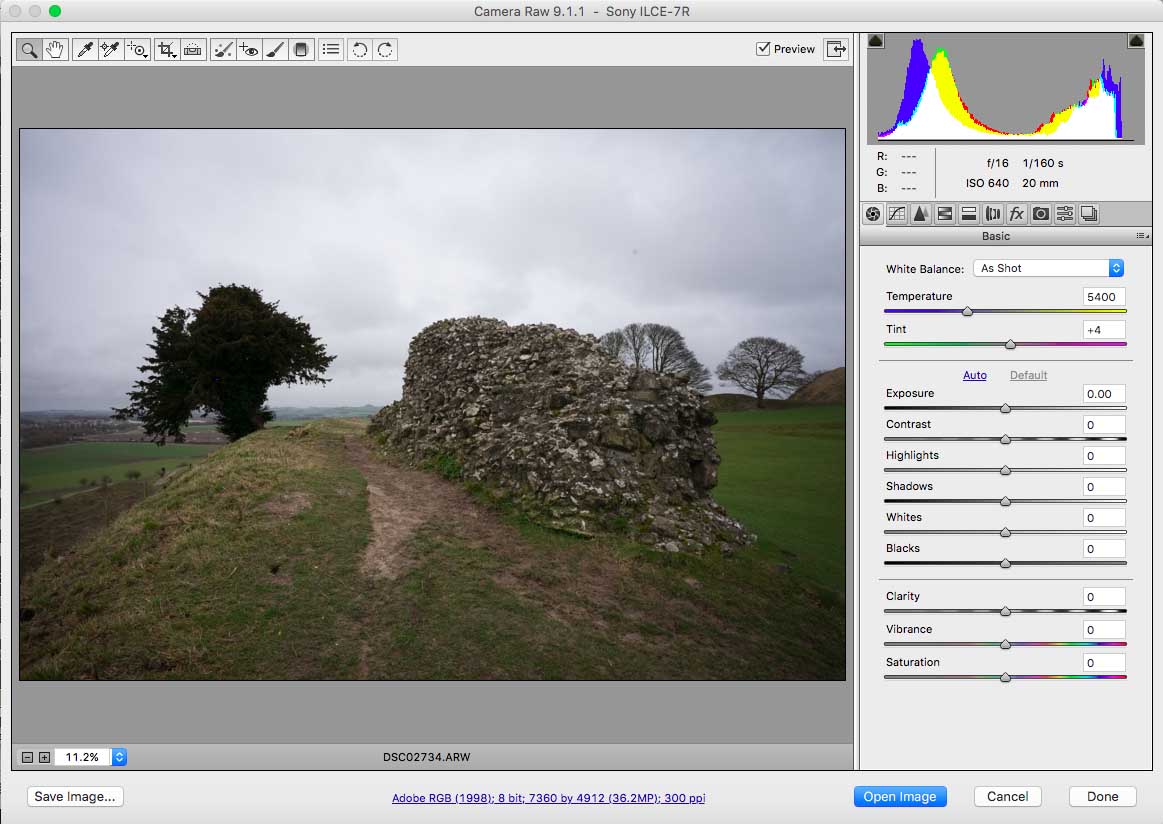 How to correct colour balance in landscapes
