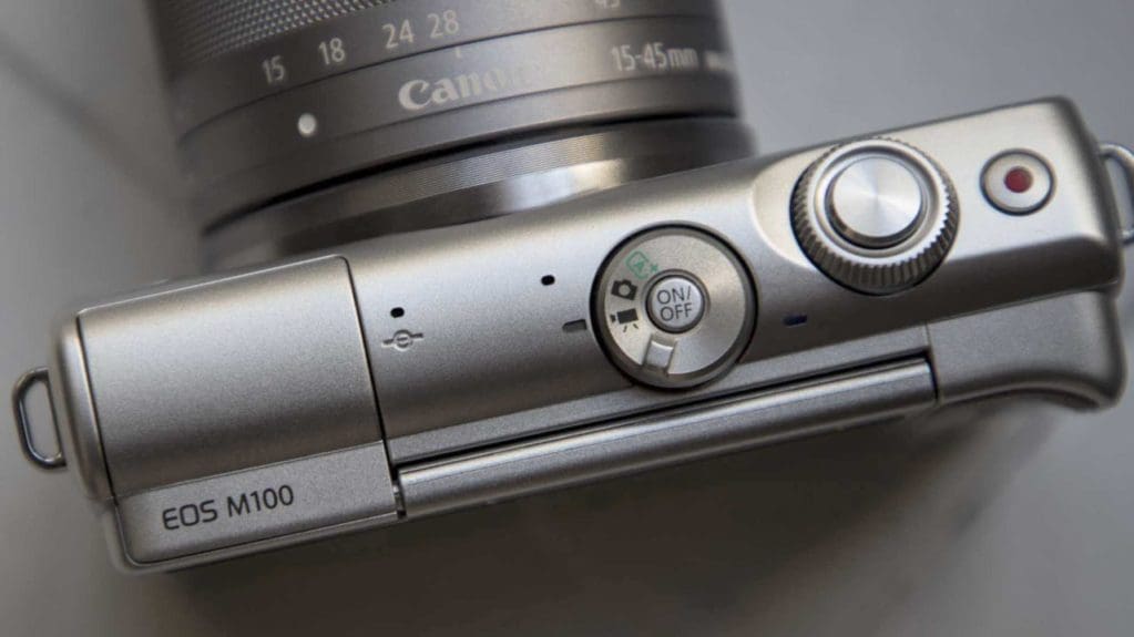 Canon EOS M100 Review Top-plate