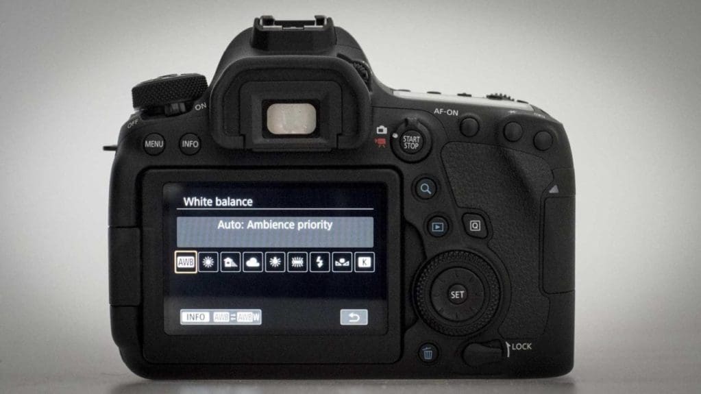 Canon EOS 6D Mark II Review: white balance settings