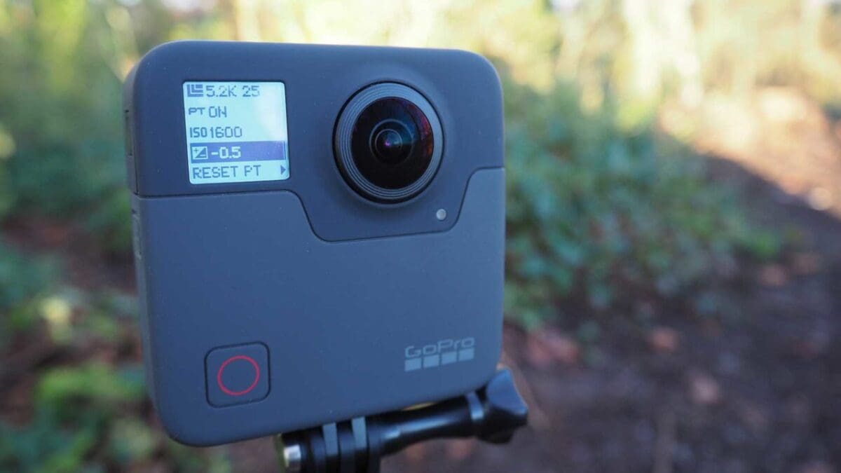 Adjusting camera settings on the GoPro Fusion