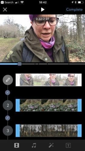 DJI Osmo Mobile 2 Review: Screen grab of the Go Editor