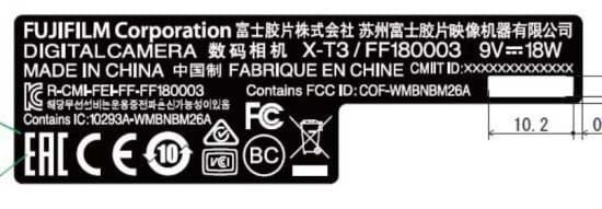 Fujifilm X-T3 camera registered online