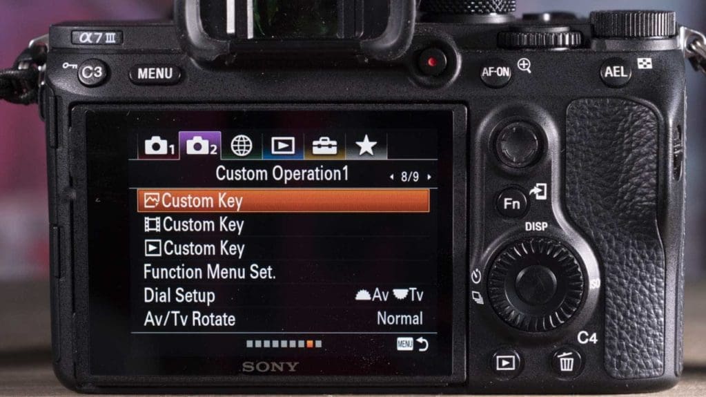 How do you customise the Sony A7 III