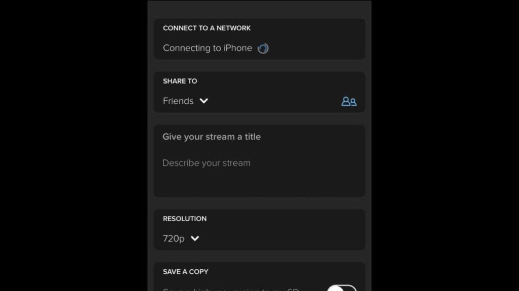 How to use GoPro Hero7 Black live Steaming