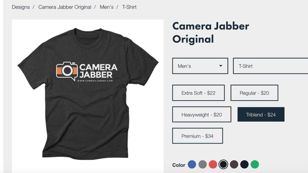 Camera Jabber merchandise now available