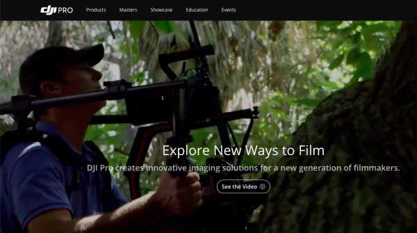 DJI unveils new Pro website for filmmakers