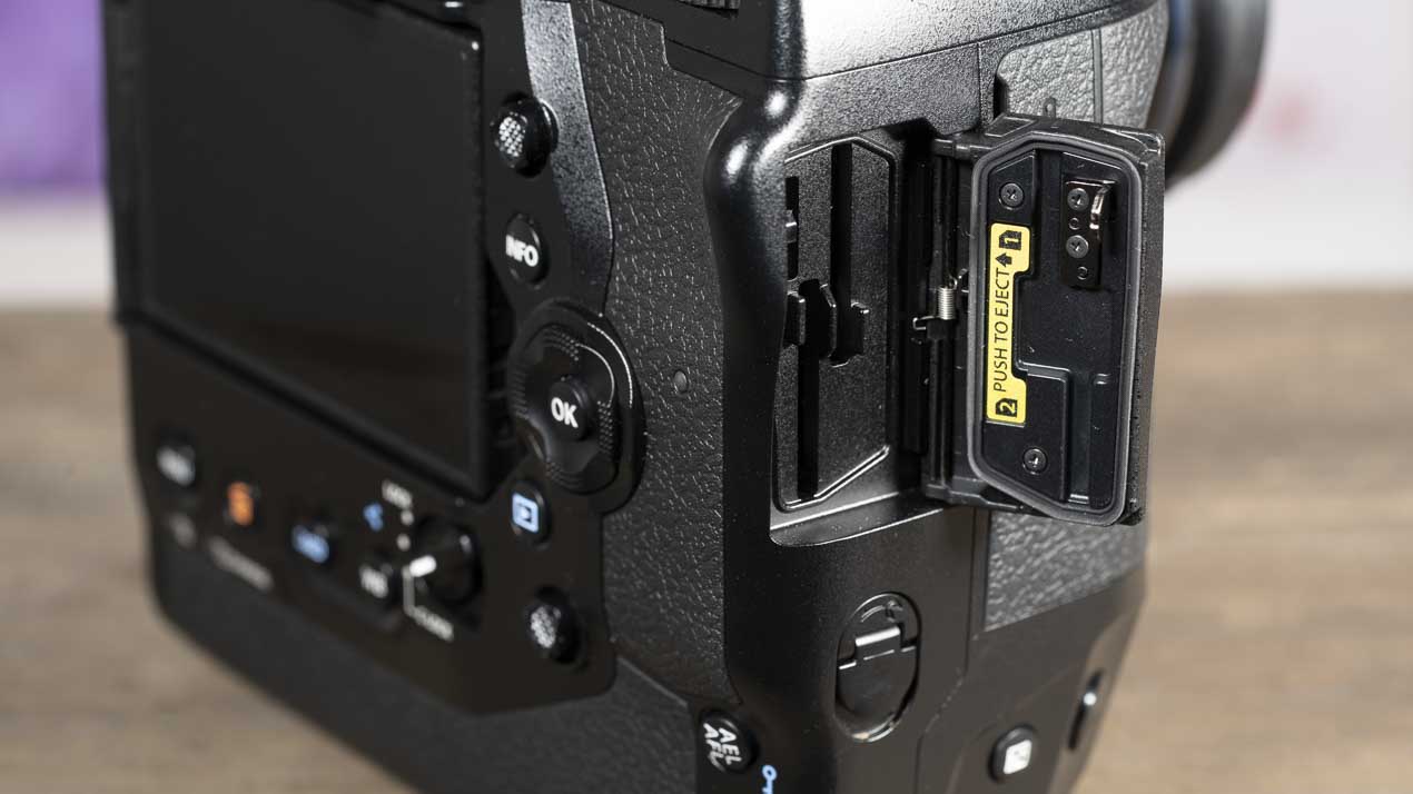 Olympus OM-D E-M1X review: Card ports