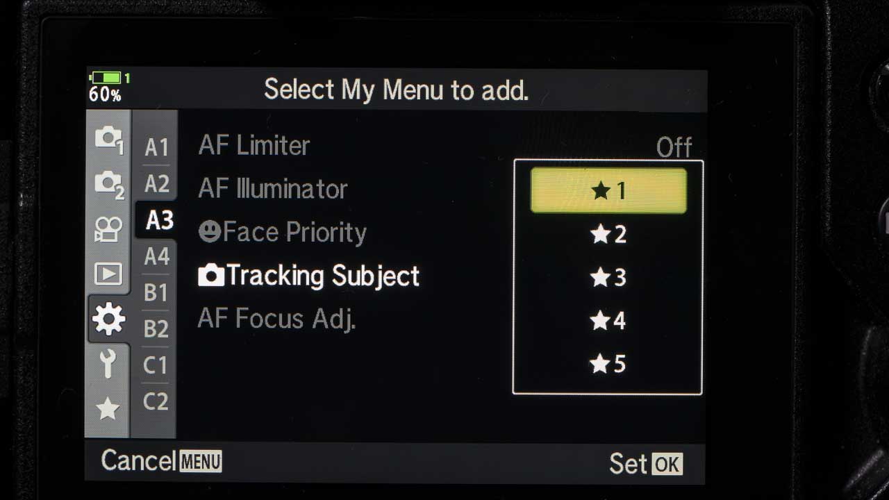 How to customise the Olympus OM-D E-M1X My Menu Screen