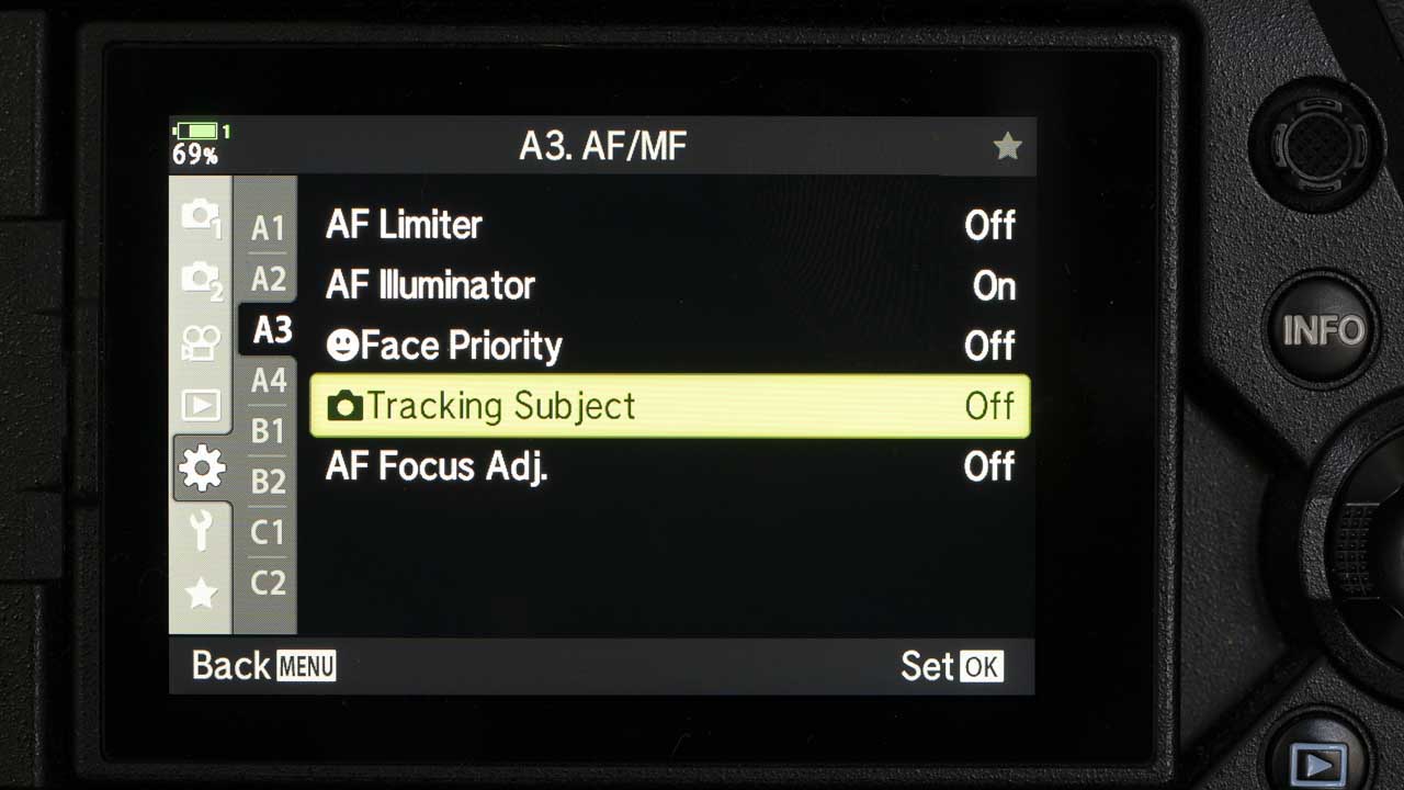 How do you use Olympus Tracking Subject AF?