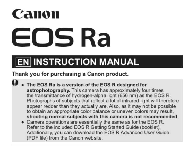 Canon set to release EOS Ra camera for astrophotography
