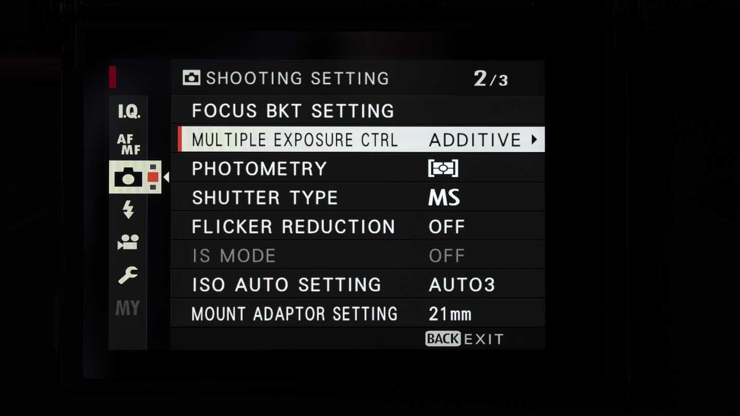 How to use the Fujifilm Multiple Exposure Mode