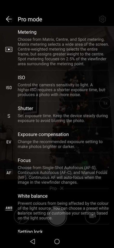 How to use the Huawei Nova 5T Pro camera mode