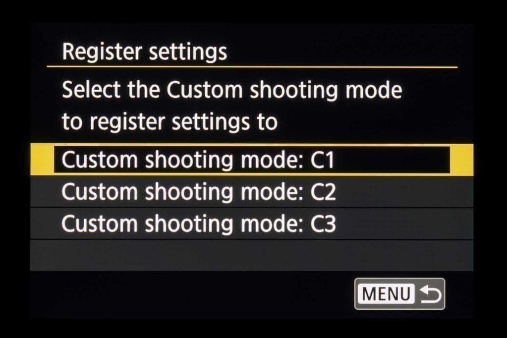 How to customise Canon EOS R cameras: register custom shooting modes
