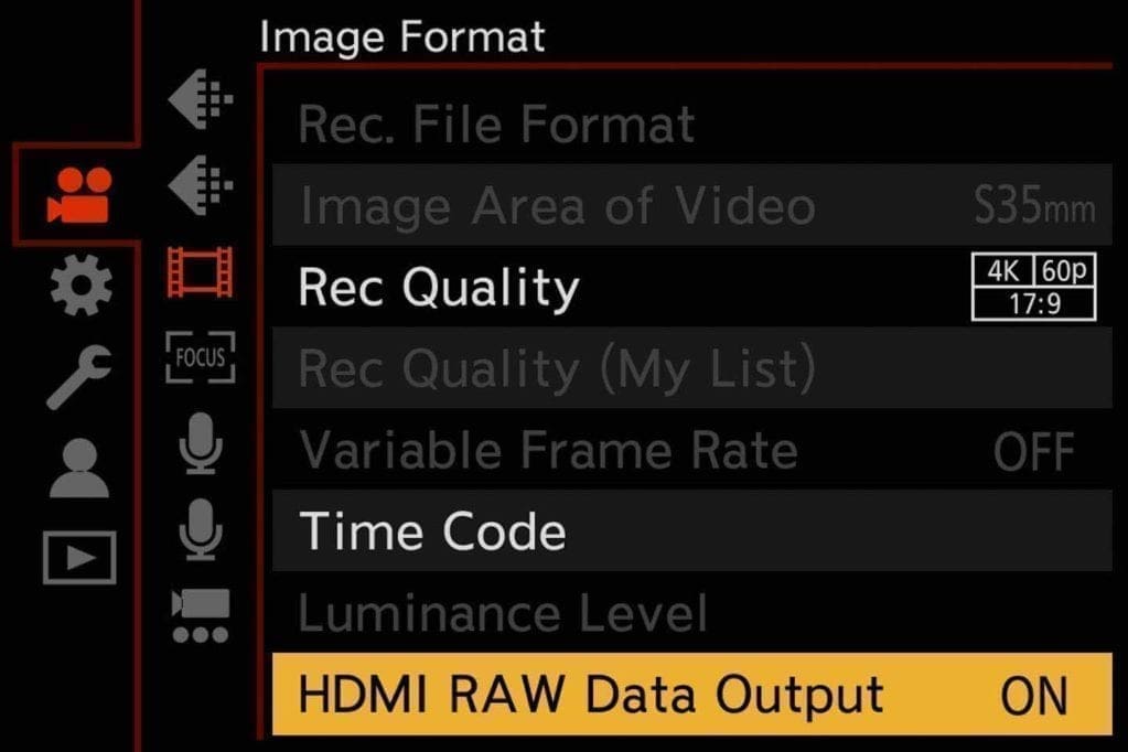 Panasonic Lumix S1H firmware update adds raw video data output via HDMI