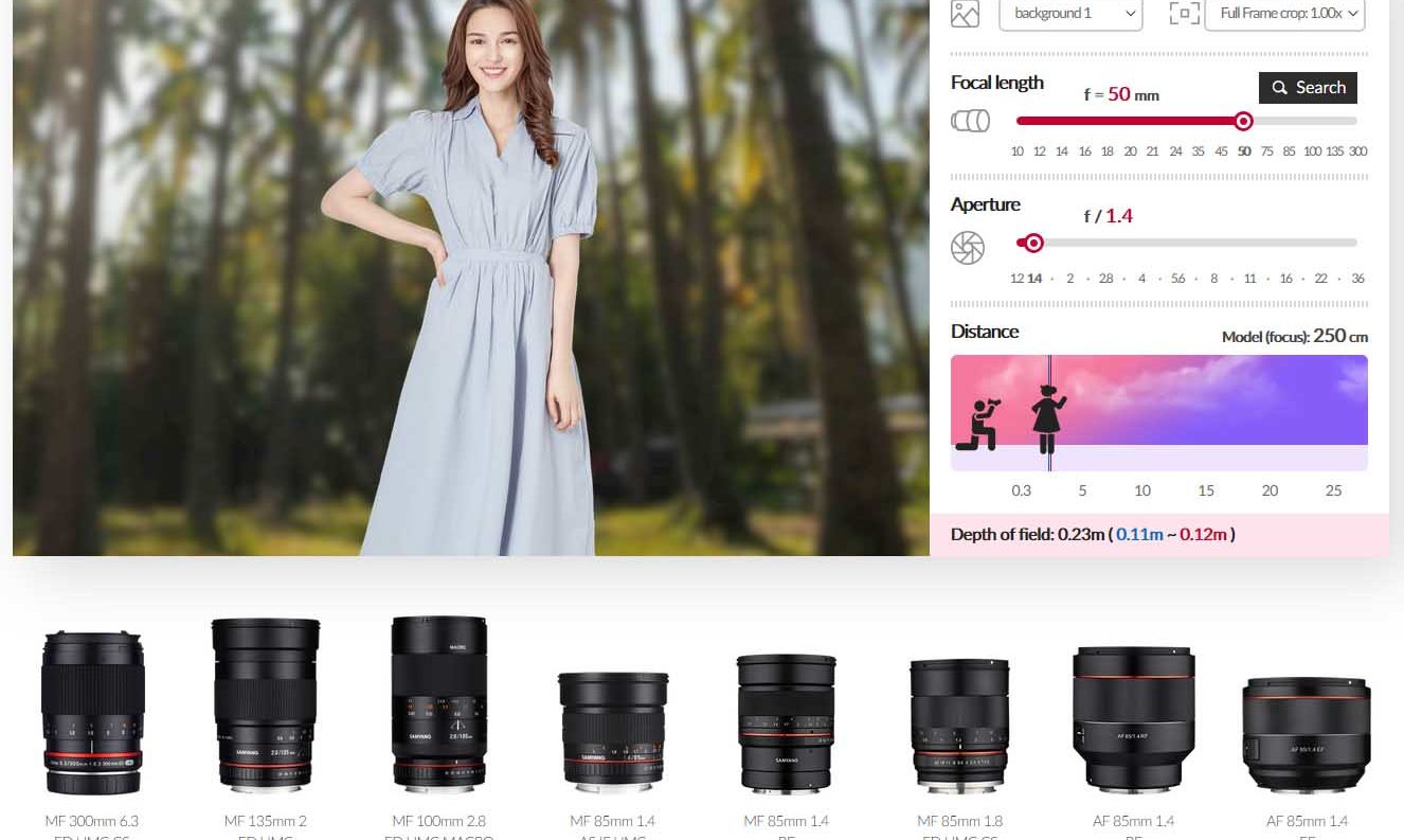 Samyang debuts Lens Simulator to trial different effects