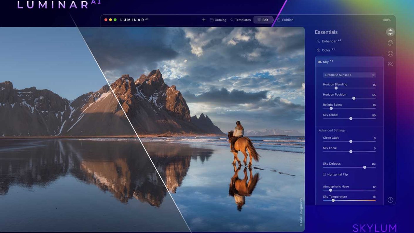 Skylum teases AI Sky Replacement update with water reflections