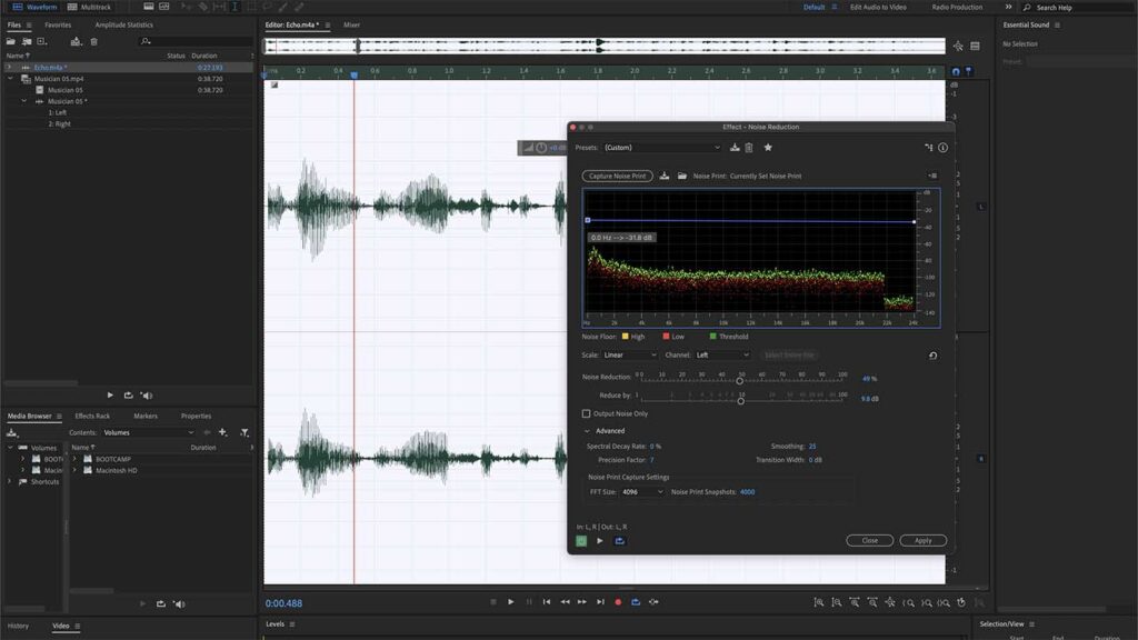 How to clean-up audio with Adobe Audition