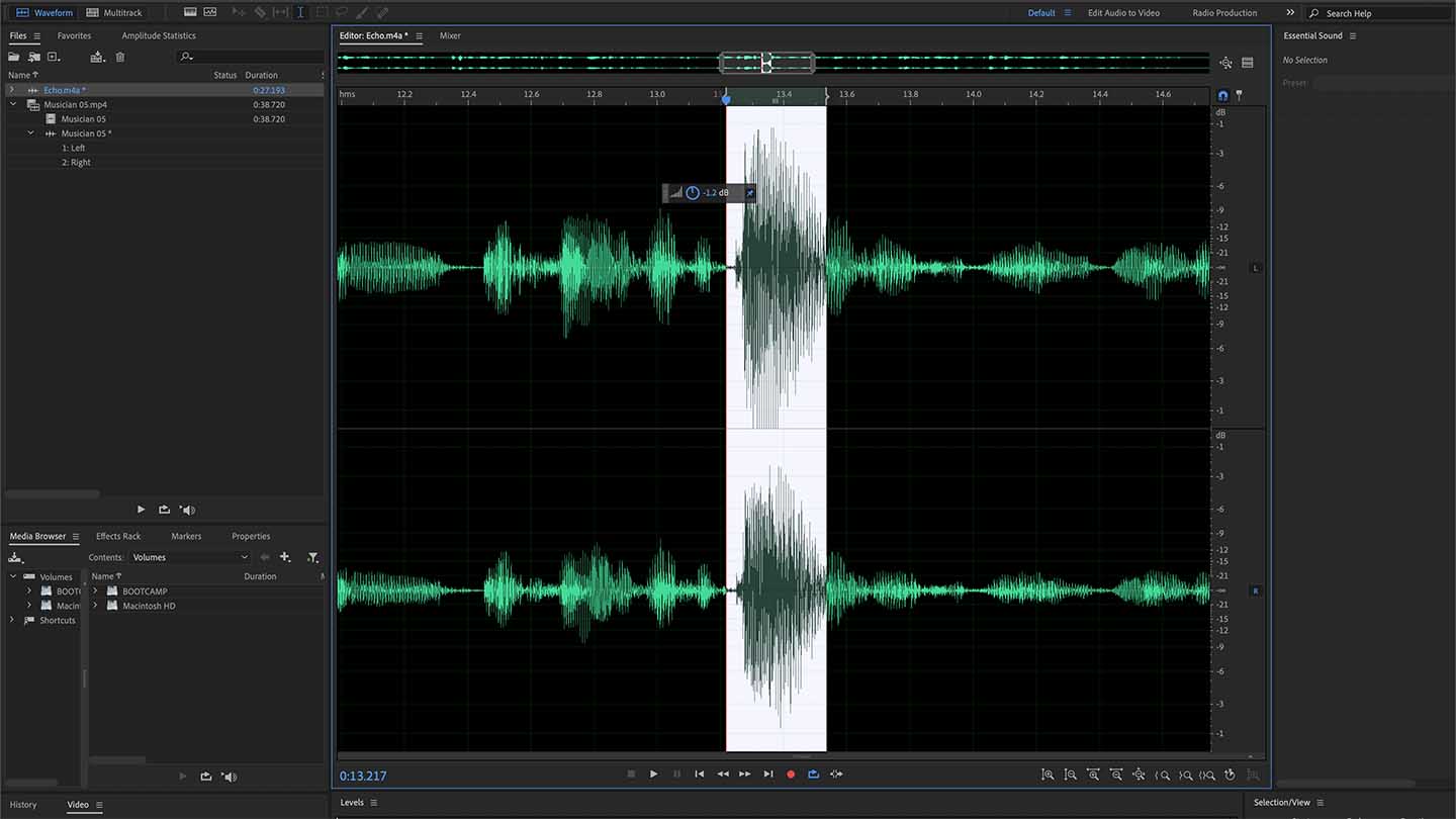 adobe audition noise reduction not working