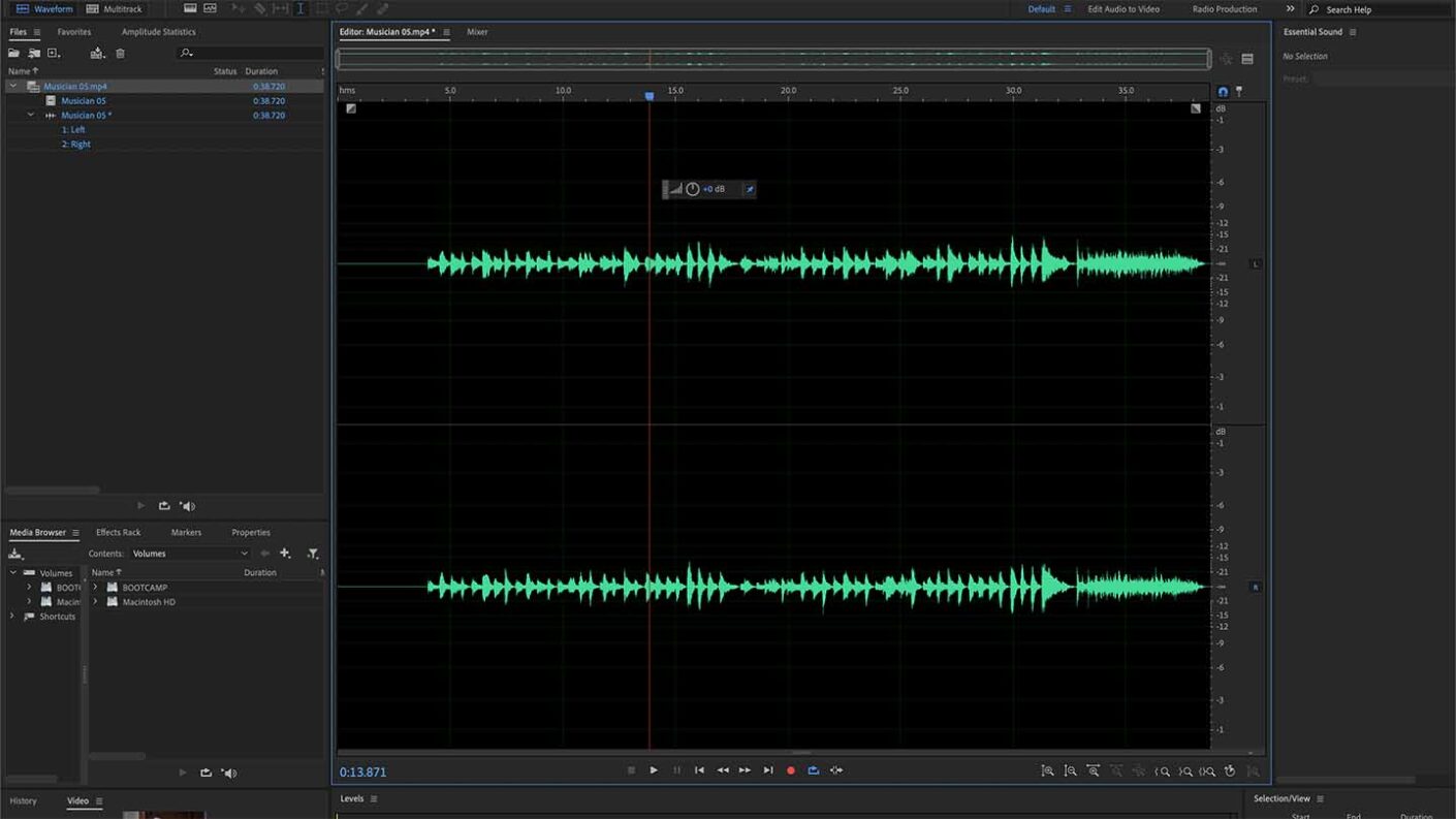 How to cleanup audio with Adobe Audition Camera Jabber
