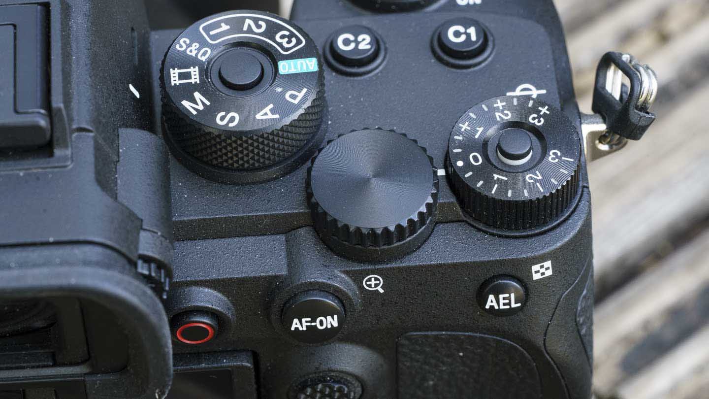 Sony A1 exposure compensation dial