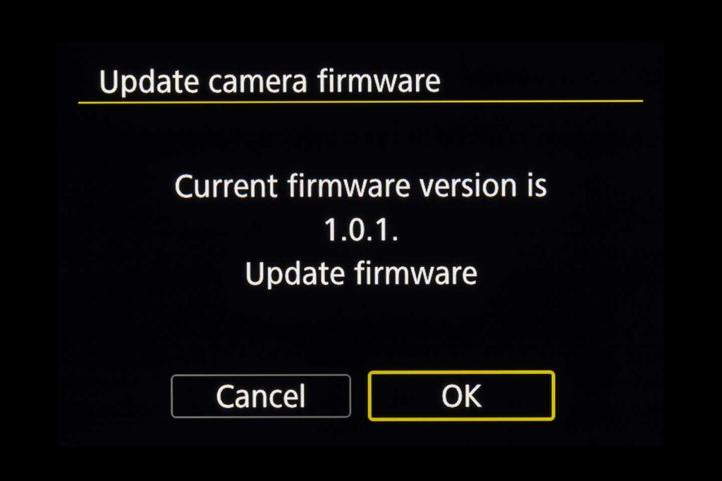 How to update Canon firmware