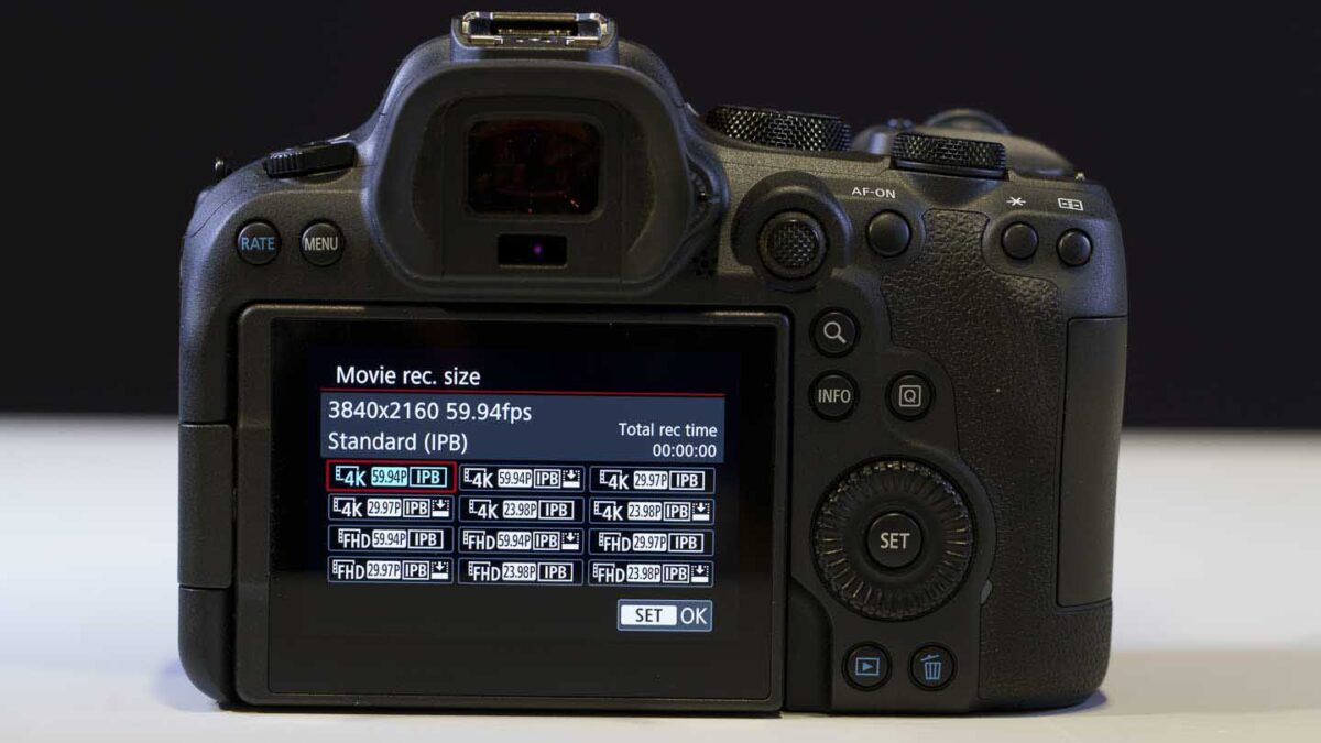 Canon EOS R6 II -  video options
