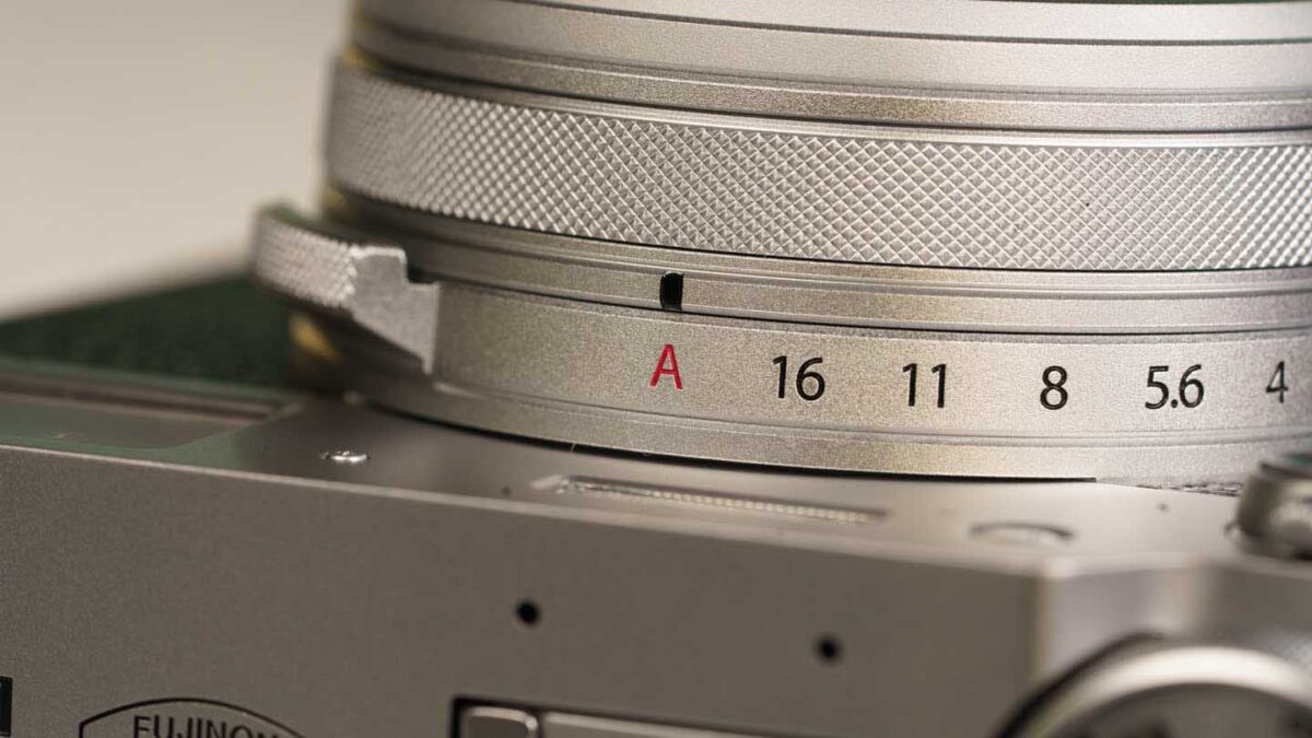 Fujifilm X100VI - aperture control ring set to Automatic