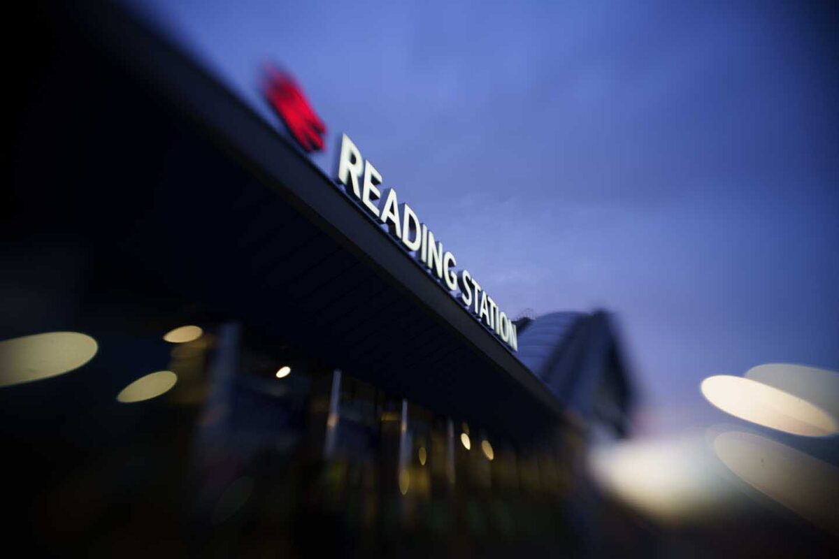 Lensbaby Sweet 22 sample image - view of Reading Station