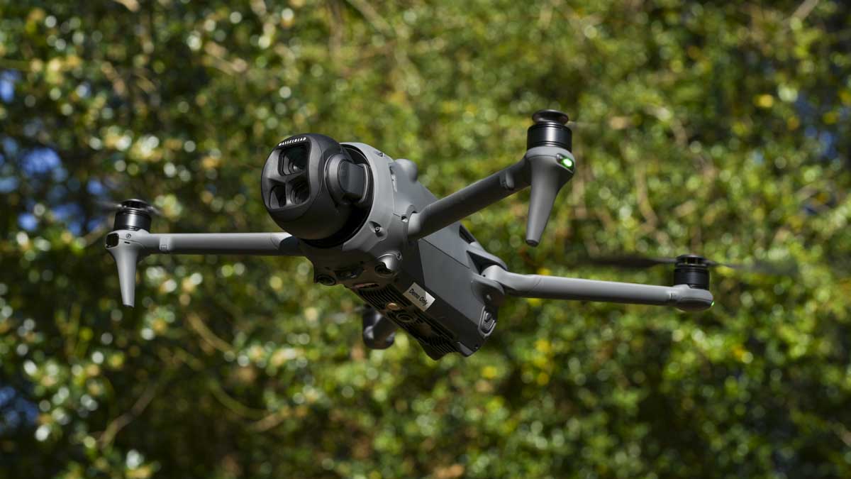 DJI Mavic 4 Pro in flight angle up