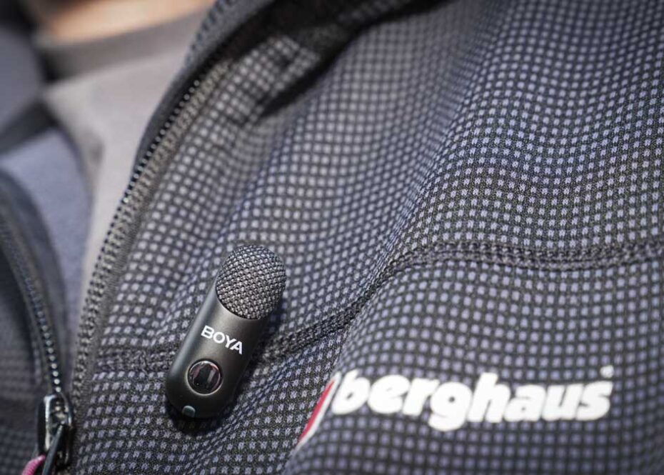 Boya Magic review - clipped onto jacket