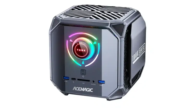ACEMAGIC M1A Pro+ fits three PCIe 4.0 drives into a Strix Halo cube
