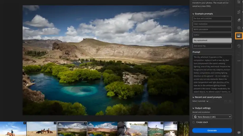 Adobe Lightroom 9.6 Prompt to Edit
