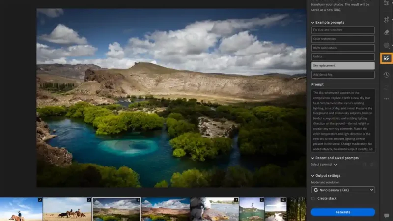 Lightroom 9.6 adds Nano Banana-powered Prompt to Edit and better reflection removal