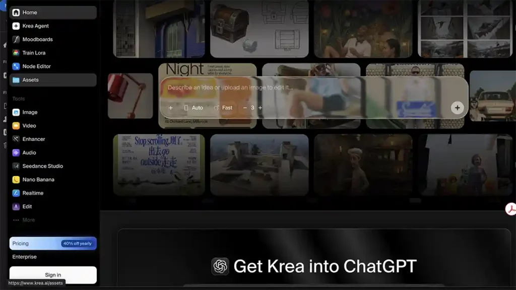 Krea 3 AI image editor